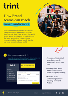 How Trint helps Brand teams reach more audiences